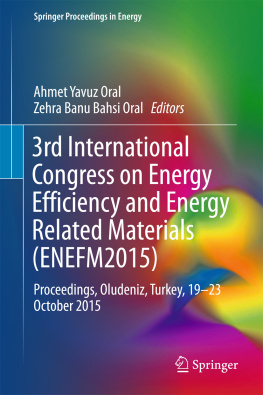 Bahsi Oral Zehra Banu - 3rd International Congress on Energy Efficiency and Energy Related Materials (ENEFM2015) Proceedings, Oludeniz, Turkey, 19-23 October 2015