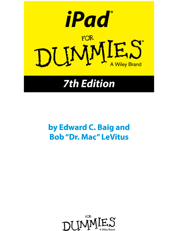 iPad For Dummies 7th Edition Published by John Wiley Sons Inc 111 River - photo 1