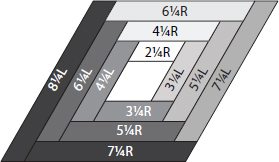 Diamond block layout CHIMNEY 1 Using a 2 strip position the ruler at the - photo 13