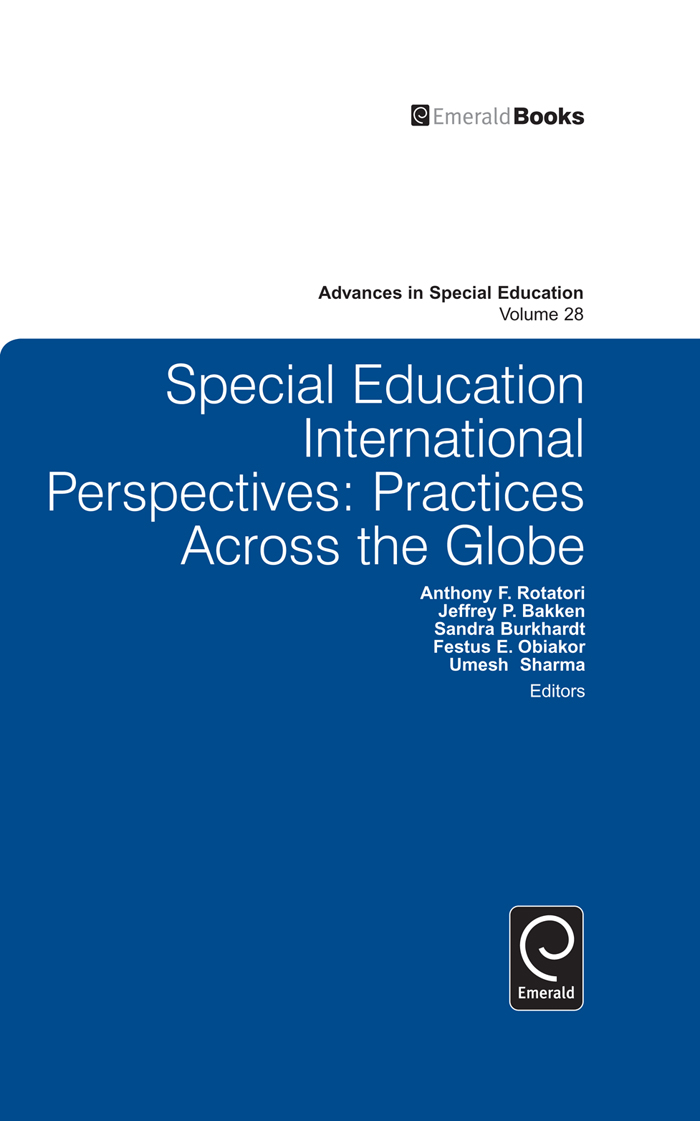 SPECIAL EDUCATION INTERNATIONAL PERSPECTIVES PRACTICES ACROSS THE GLOBE - photo 1