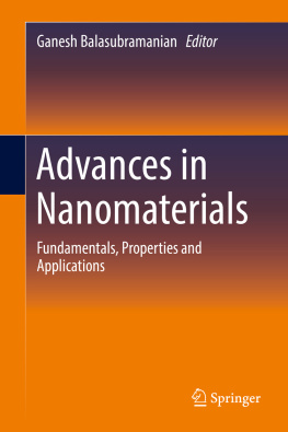 Balasubramanian - Advances in Nanomaterials: Fundamentals, Properties and Applications