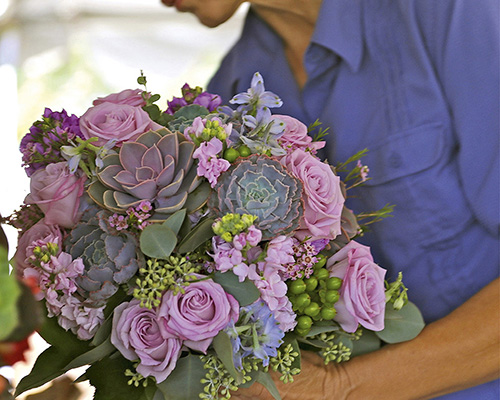 Echeverias pair well with roses in bridal bouquets and can later be planted as - photo 3