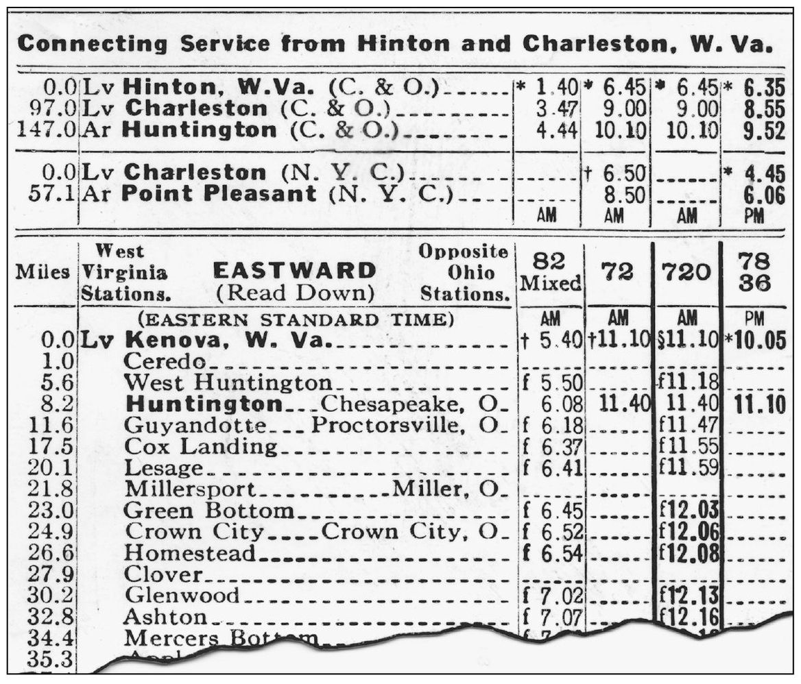 This page from the BO Railroads April 25 1948 timetable shows the eastbound - photo 2