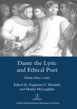 Barański Zygmunt G.Modern Humanities Research - Dante the Lyric and Ethical Poet: Dante Lirico E Etico