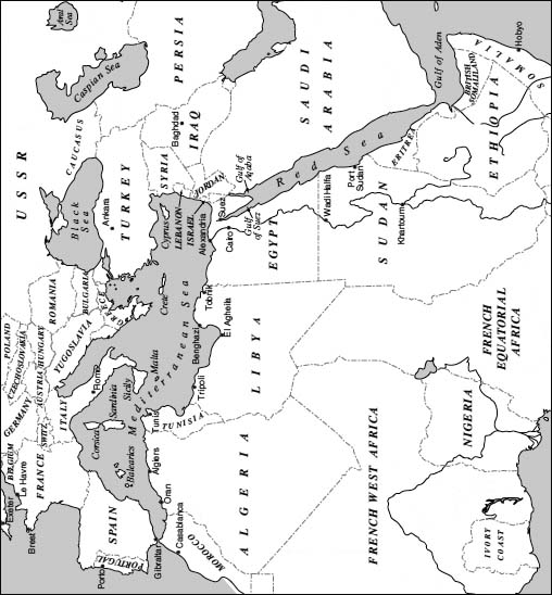 Map 1 The Mediterranean and Middle East theatre Map 2 The sea lines of - photo 1