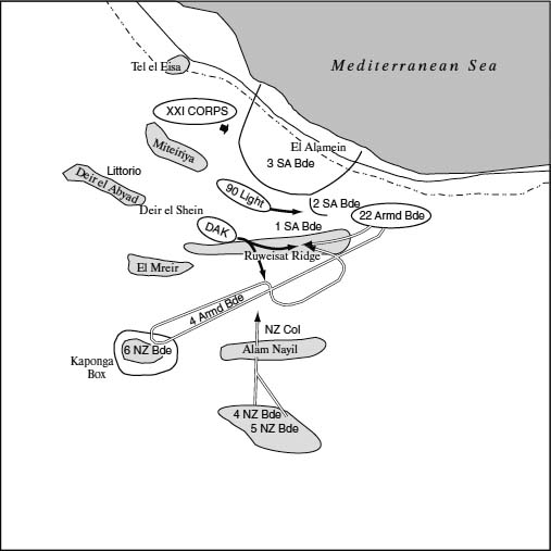 Map 5 On 2 July Rommel renews the attempt but the Afrika Korps is stopped by - photo 5