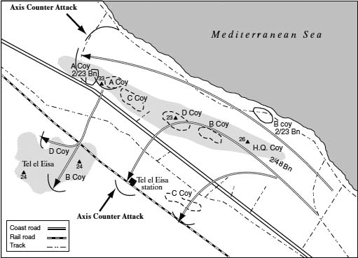 Map 7 26th Australian Infantry Brigades attack on Points 26 and 33 on 10 July - photo 7