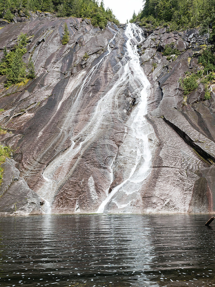 Otter Falls tumbles down a natural granite spillway into Lipsy Lake - photo 11