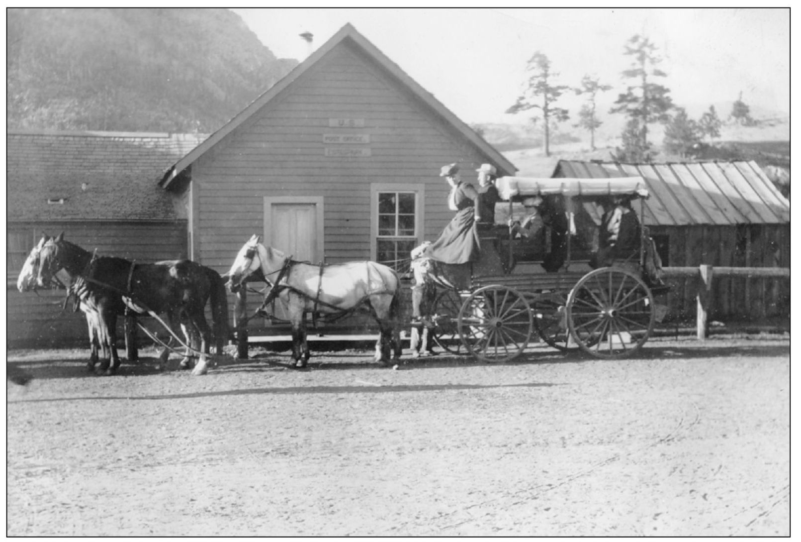 It is hard to tell from this 1902 photograph whether the stage is arriving at - photo 8