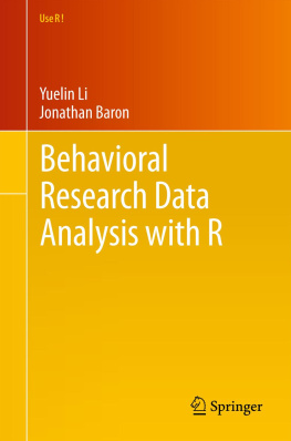 Baron Jonathan - Behavioral Research Data Analysis with R