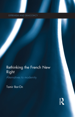 Bar-On Rethinking the new right: alternatives to modernity