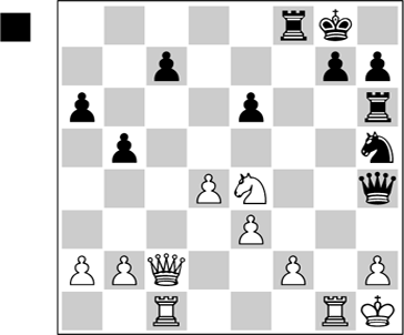 Here Black announced mate in five 1Qxh2 2Kxh2 Nf4 3Kg3 Rh3 4Kg4 h5 - photo 6