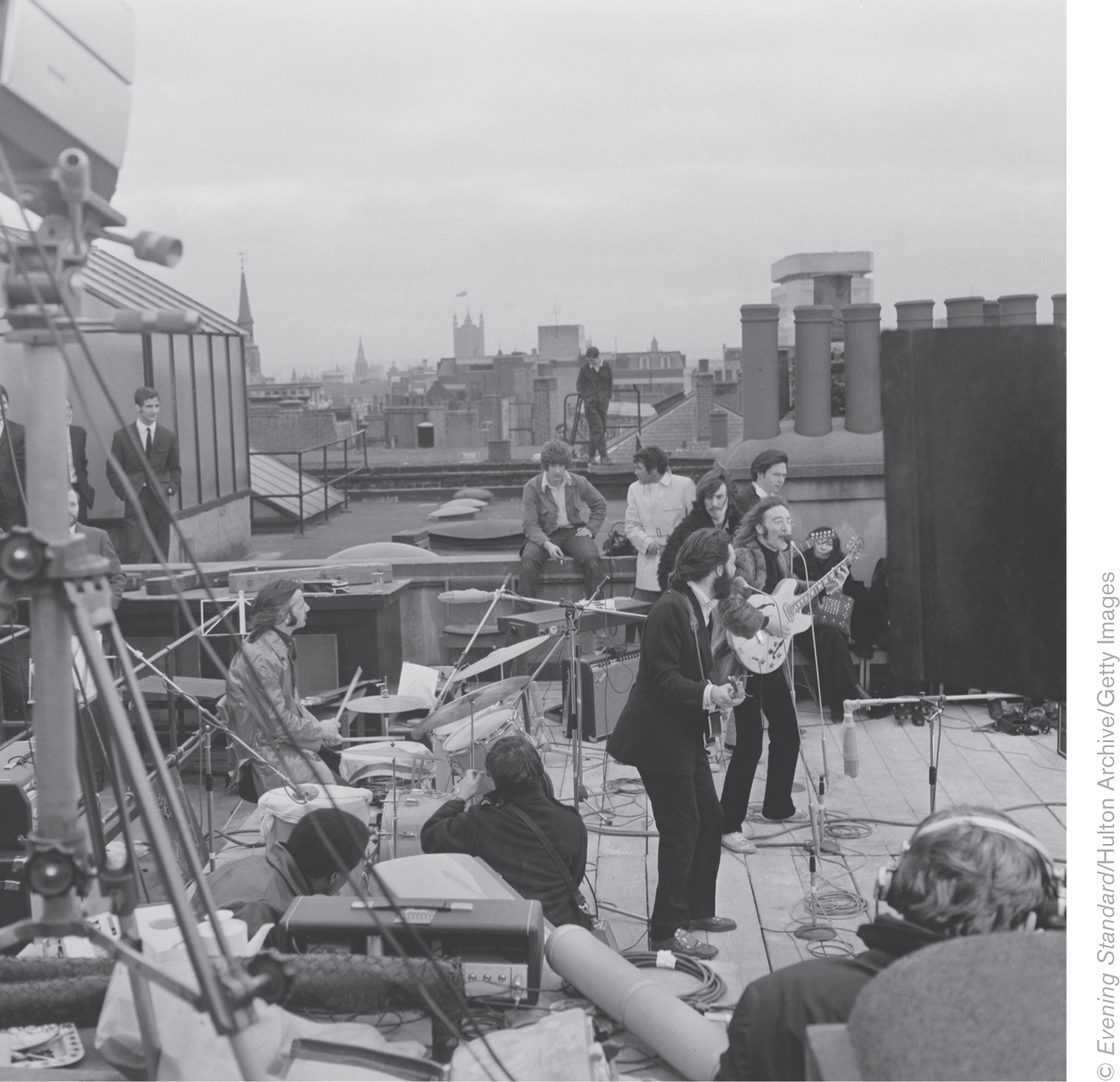 All four Beatles climbed the stairs to the roof of the Apple building in Savile - photo 3