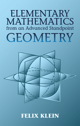 Klein - Elementary mathematics from an advanced standpoint. Geometry