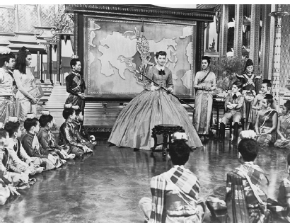 Figure 1 Anna Deborah Kerr and the old map of Siam in the film The King and - photo 3