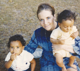 With my mother Hazel and brother Slater Kenya 1969 Me standing in front of - photo 4