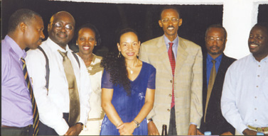 With President Paul Kagame of Rwanda and members of his Cabinet and entourage - photo 26