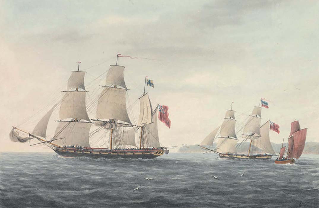 HMS Providence and HMS Assistant at the Lizard 1791 watercolour by Lieutenant - photo 19