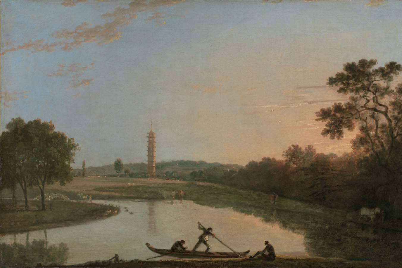 Kew Gardens the Pagoda and Bridge 1762 oil painting by Richard Wilson - photo 26