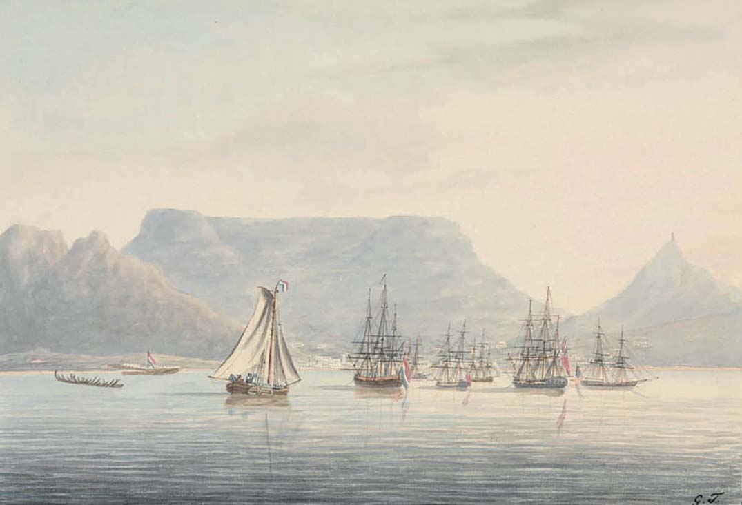 Cape Town 1791 watercolour by Lieutenant George Tobin Adventure Bay - photo 27