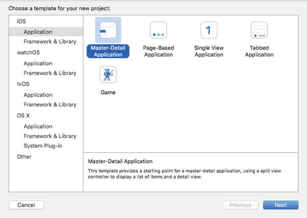 Figure 1-1 Master-Detail iOS Application template For this reference app - photo 1