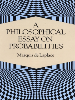 Laplace A Philosophical Essay on Probabilities