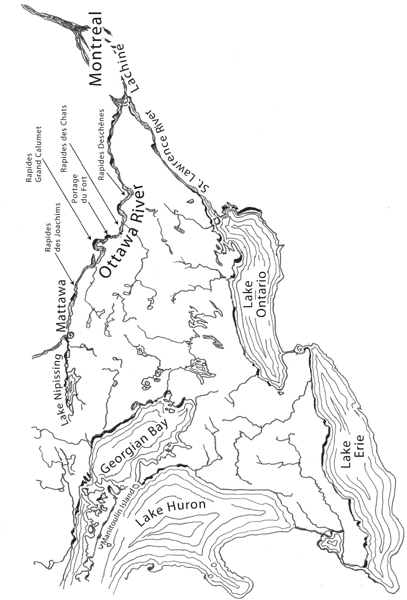 The route along the Ottawa River including the many portages that Marie-Annes - photo 6