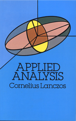 Lanczos - Applied Analysis