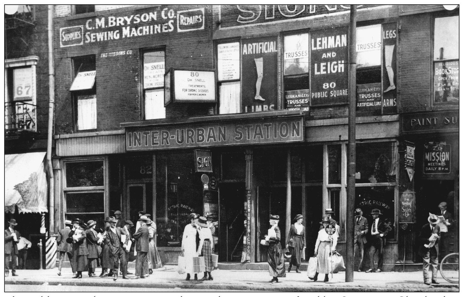 The old interurban station on the southwest corner of Public Square in - photo 11