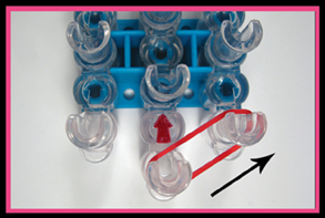 1 Lay the loom in front of you with the red arrow pointing away from you - photo 7