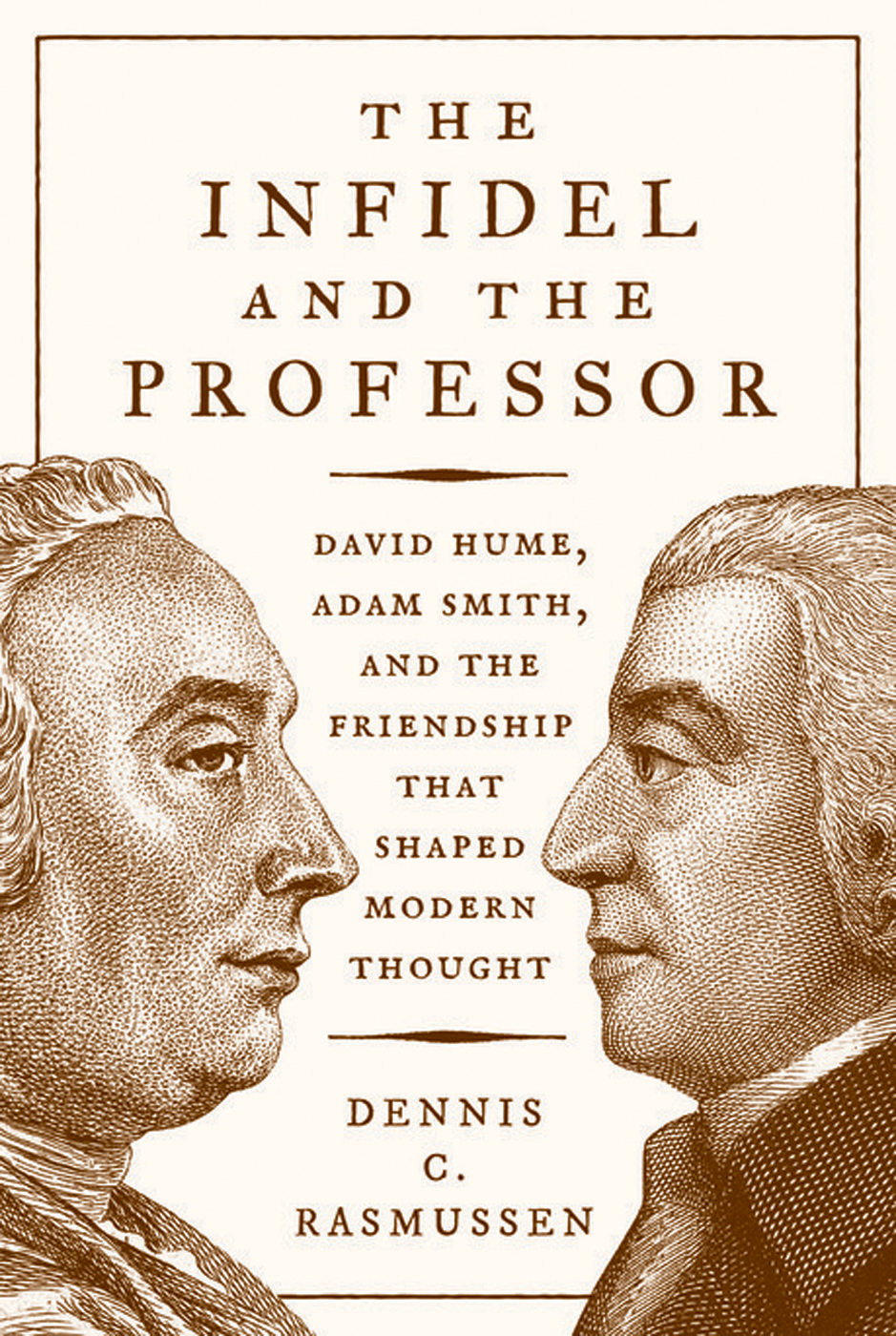 THE INFIDEL AND THE PROFESSOR statues of Hume and Smith Original photo - photo 1