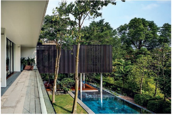 A screened deck blocks the master bedroom at one end of the pool In order to - photo 5