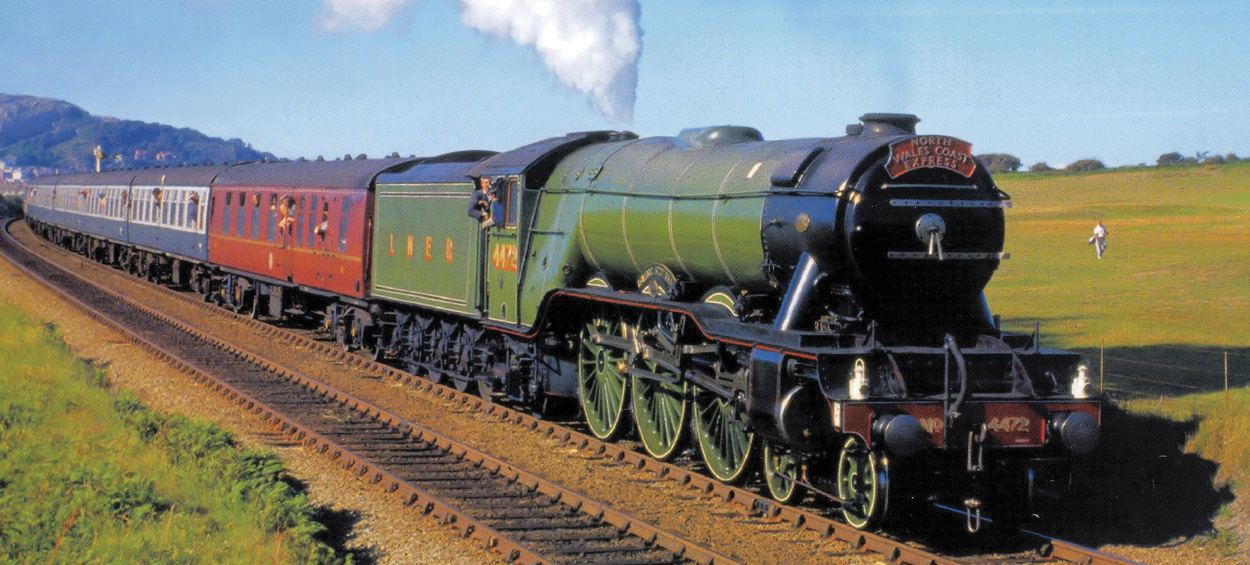 FLYING SCOTSMAN is seen on the branch leaving Llandudno with a North Wales - photo 4