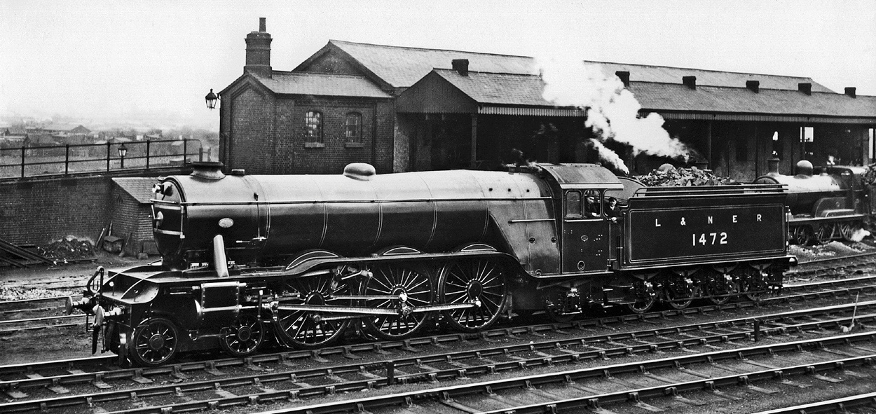 Gresley LNER Class A1 Pacific No 1472 is seen at Doncaster shed when new in - photo 9