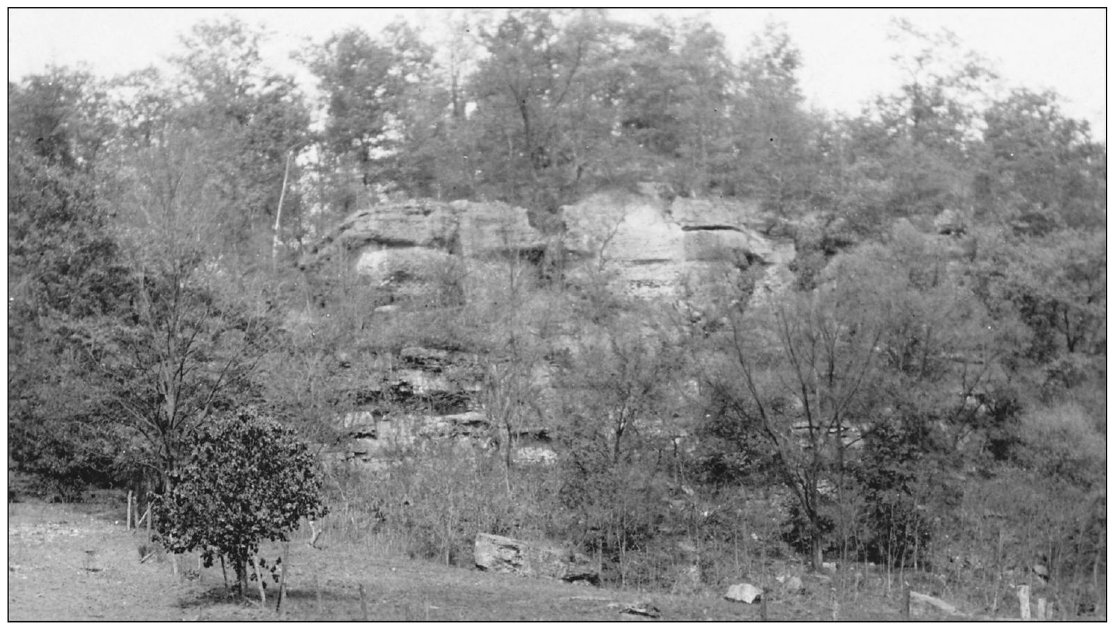 This natural ledge of stone overlooks the Ohio River near the village of Rome - photo 5