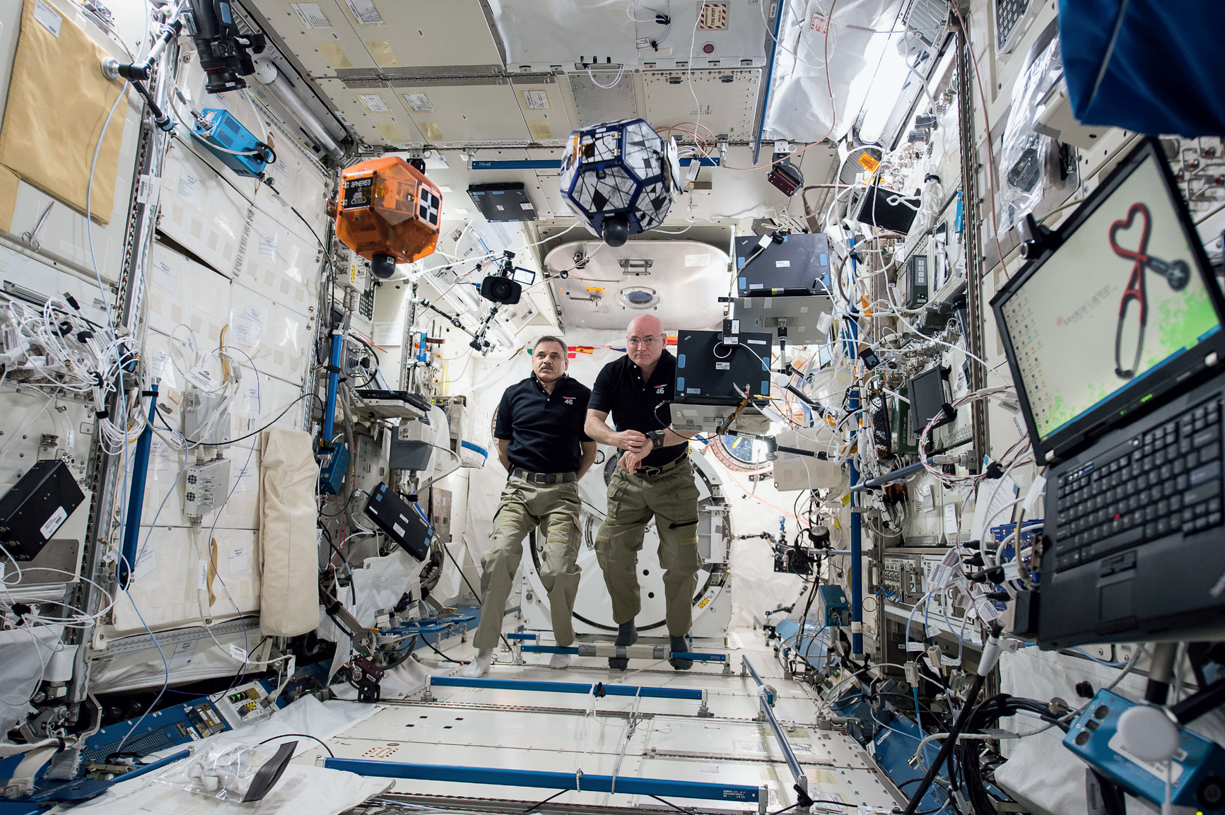 With my Russian colleague Misha Kornienko operating the SPHERES experiment two - photo 7