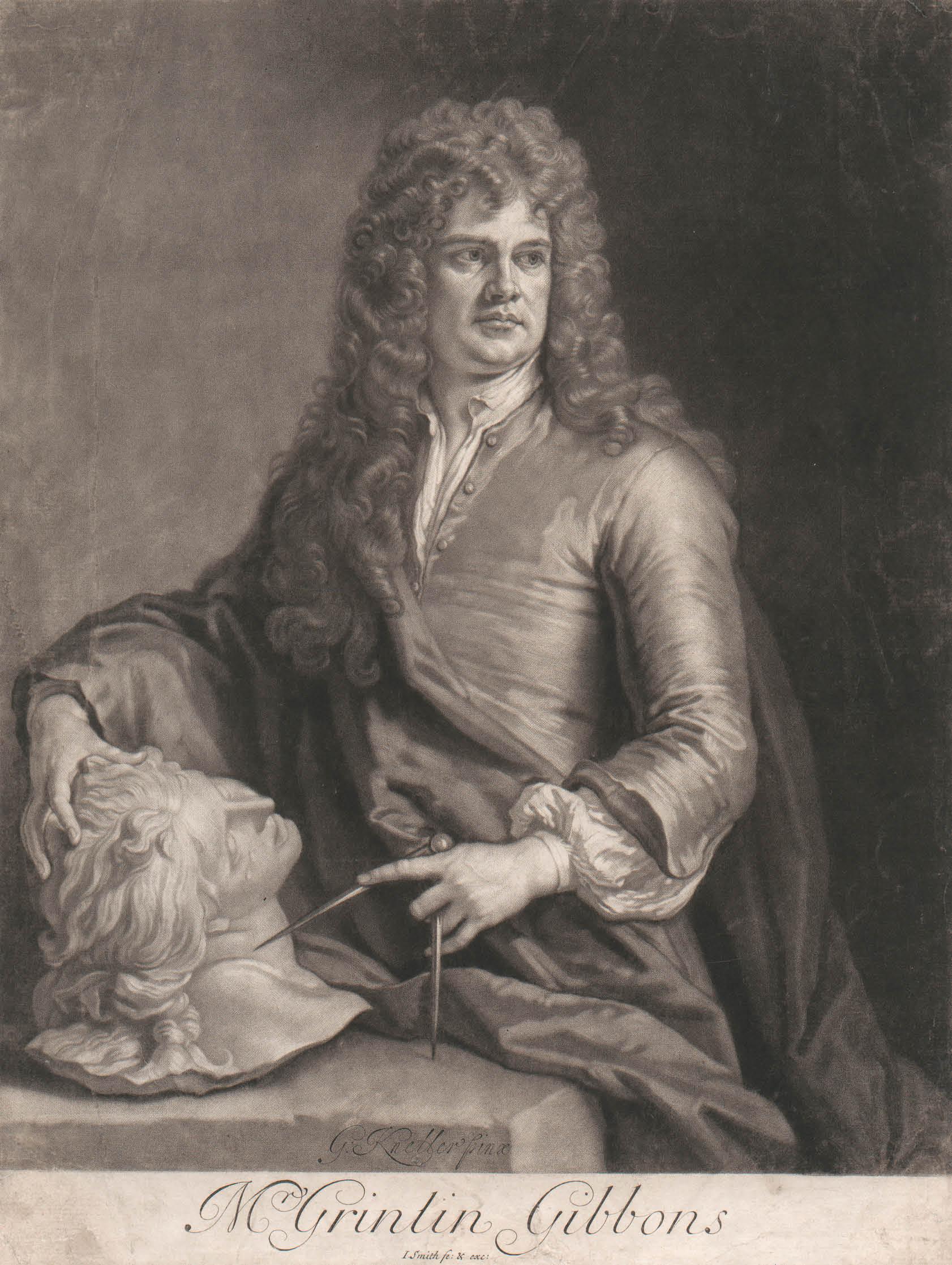 Portrait of Grinling Gibbons by John Smith 1690 During the early - photo 3