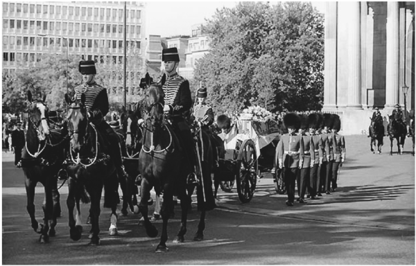 FIGURE 11 Princess of Waless funeral procession passing St James Park - photo 3