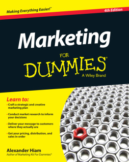 Hiam Marketing For Dummies