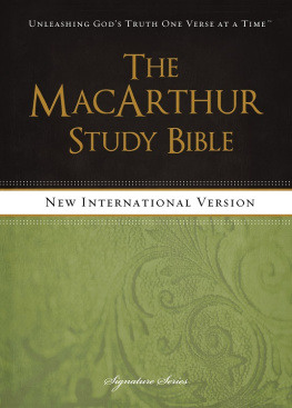 John F. MacArthur The MacArthur study Bible: New International version