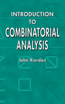 John Riordan - Introduction to Combinatorial Analysis