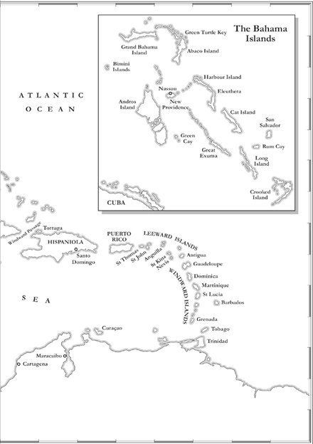 Map of the Caribbean and Central America during the time of the buccaneers - photo 5