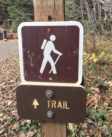 Trailsign marks the spot on the Sahalie and Koosah Falls Trail CHOOSING YOUR - photo 3