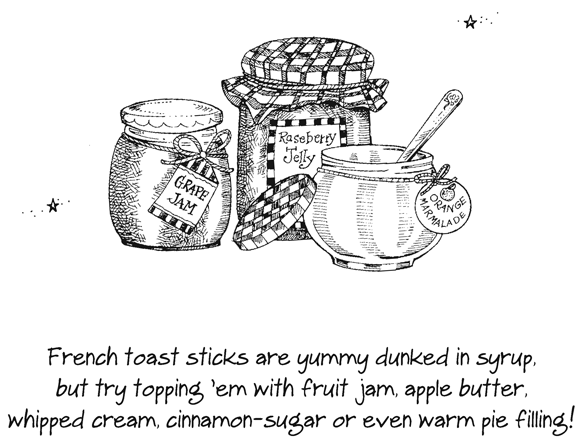 French Toast Sticks Serves 3 to 4 6 slices bread 2 eggs 12 c milk 14 t - photo 3