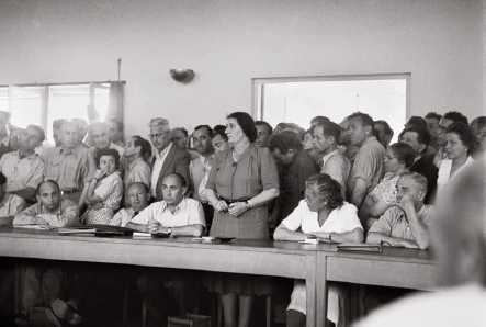 Golda Meir addresses members of the Histadrut labor union Zoltan Kluger - photo 25