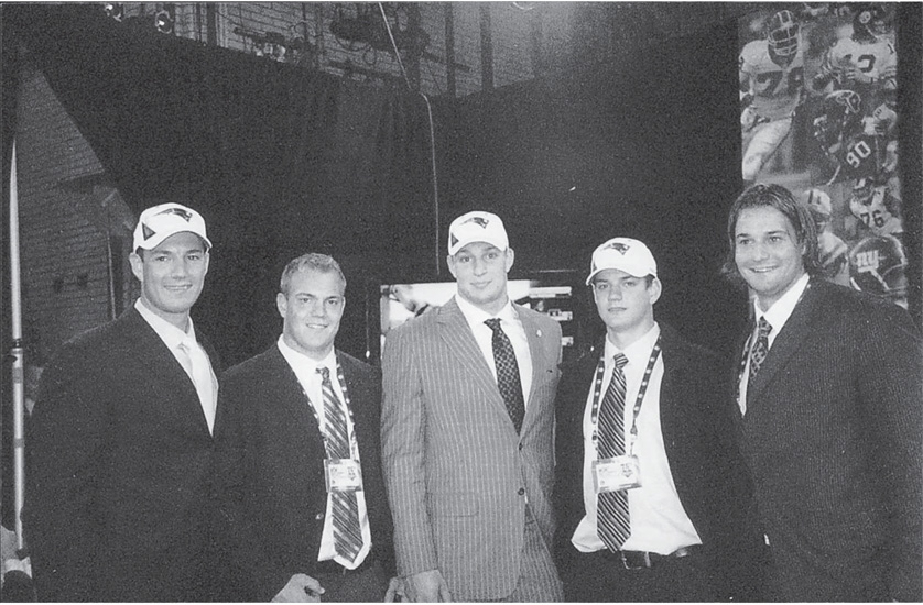 Proudly sporting Patriots caps at Robs draft day in 2010 From left Gordie - photo 8