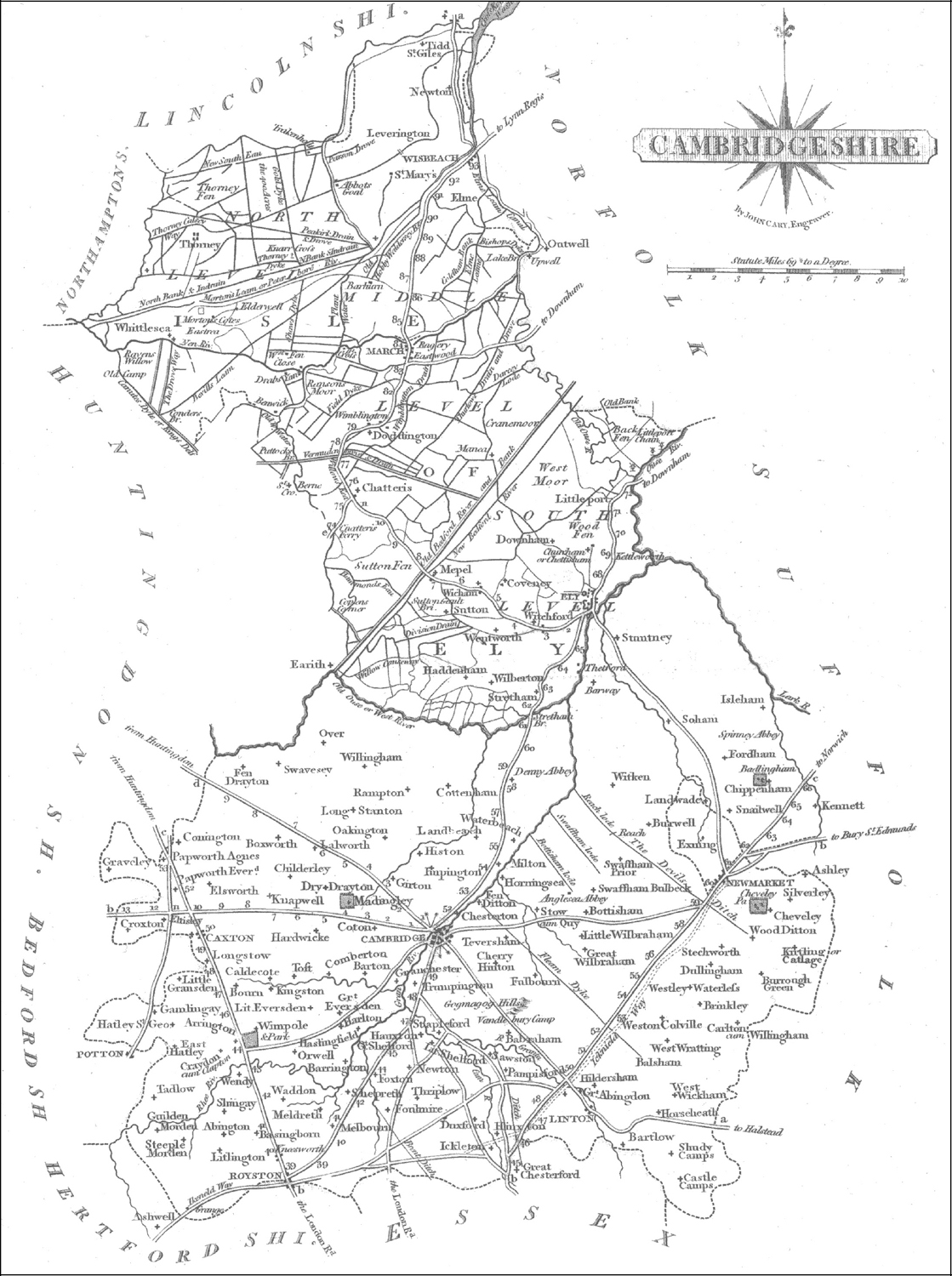 Map of Cambridgeshire 1809 Cambridgeshire Archives First Published in - photo 2