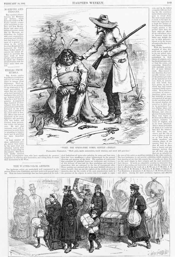 Mormons Indians and Jews as depicted in Harpers Weekly February 18 1882 - photo 2