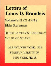 title Letters of Louis D Brandeis Vol 5 1856-1941 author - photo 1