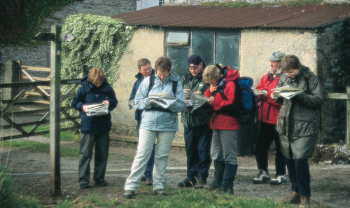 Practising map and compass skills in a group This book is designed to give you - photo 6